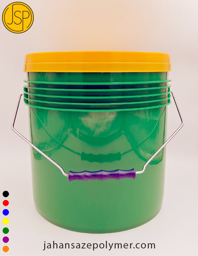 سطل 12 کیلویی 5 خط دسته فلزی